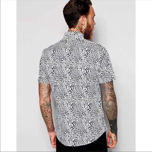 ASOS leopard print button down shirt